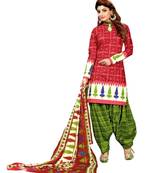 Multicolor Printed Cotton Unstitched Salwar