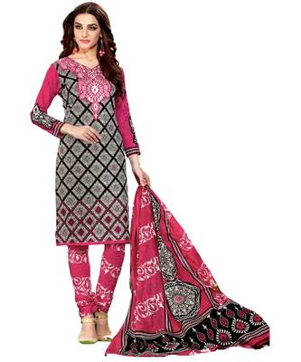 Multicolor Printed Cotton Unstitched Salwar 1