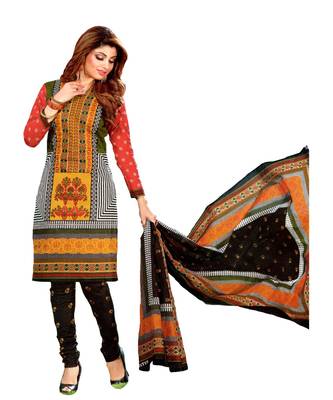 Multicolor Printed Cotton Unstitched Salwar 1
