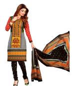 Multicolor Printed Cotton Unstitched Salwar