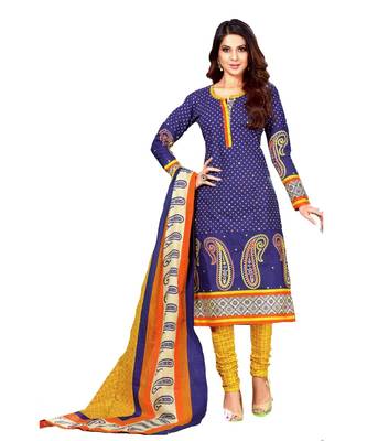 Multicolor Printed Cotton Unstitched Salwar 1