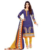 Multicolor Printed Cotton Unstitched Salwar