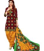 Multicolor Printed Cotton Unstitched Salwar