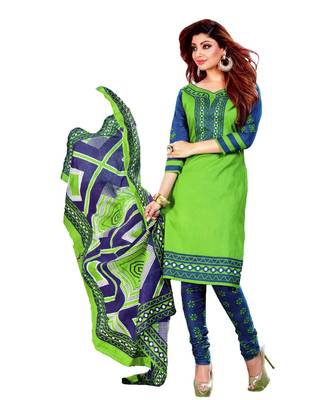 Multicolor Printed Cotton Unstitched Salwar 1