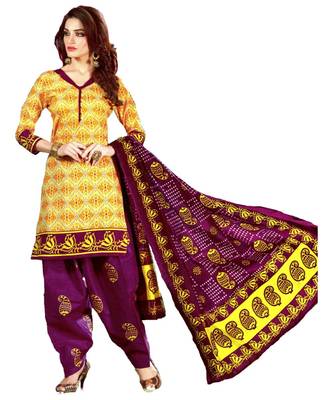 Multicolor Printed Cotton Unstitched Salwar 1