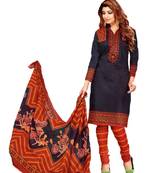 Multicolor Printed Cotton Unstitched Salwar