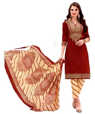 Multicolor Printed Cotton Unstitched Salwar 1
