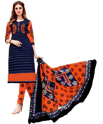 Multicolor Printed Cotton Unstitched Salwar 1