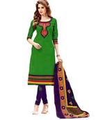 Multicolor Printed Cotton Unstitched Salwar