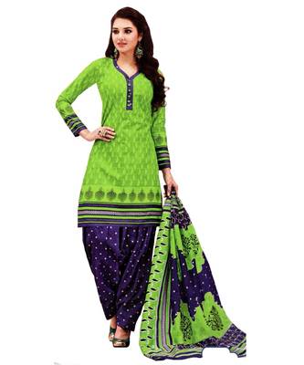 Multicolor Printed Cotton Unstitched Salwar 1