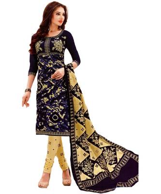 Multicolor Printed Cotton Unstitched Salwar 1