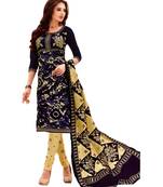 Multicolor Printed Cotton Unstitched Salwar