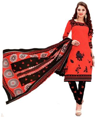 Multicolor Printed Cotton Unstitched Salwar 1
