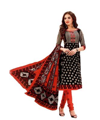Multicolor Printed Cotton Unstitched Salwar 1
