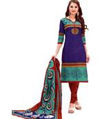 Multicolor Printed Cotton Unstitched Salwar