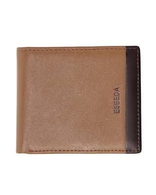 Coffee Color Solid Pattern RFID Two Fold Wallet For Mens 1