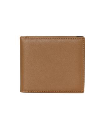 Coffee Color Solid Pattern RFID Two Fold Wallet For Mens 2