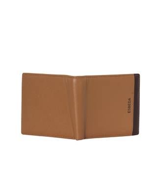 Coffee Color Solid Pattern RFID Two Fold Wallet For Mens 4