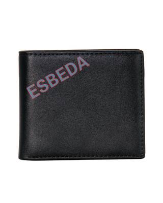 Black Color Solid Pattern RFID Two Fold Wallet For Mens 1