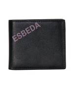 Black Color Solid Pattern RFID Two Fold Wallet For Mens
