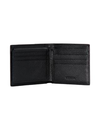 Black Color Solid Pattern RFID Two Fold Wallet For Mens 3