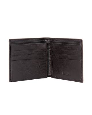 Brown Color Solid Pattern RFID Two Fold Wallet For Mens 3
