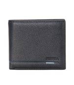 Black Color Solid Pattern RFID Two Fold Wallet For Mens