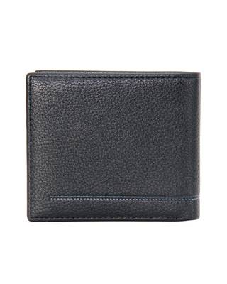 Black Color Solid Pattern RFID Two Fold Wallet For Mens 2