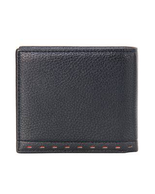 Black Color Solid Pattern RFID Two Fold Wallet For Mens 2