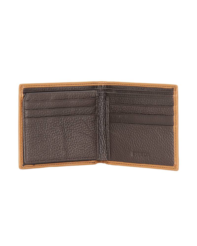 Coffee Color RFID Two Fold Wallet For Men