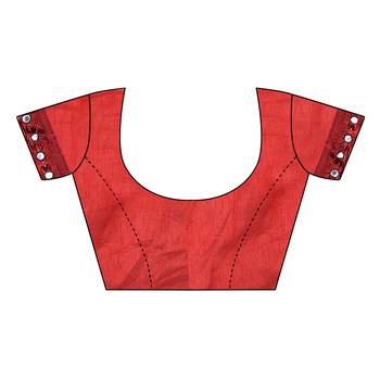 Maroon printed lycra saree with blouse 5