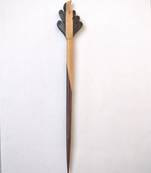 Jain Exports Multicolor Leaves pattern Wooden HairStick 