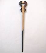 Jain Exports Multicolor Heart design Wooden HairStick 