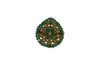 Green cubic zirconia rings 1