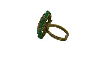Green cubic zirconia rings 2