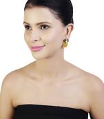 Yellow
 diamond earrings