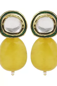 Yellow
 diamond earrings