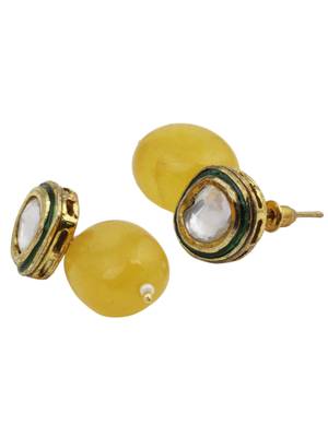 Yellow
 diamond earrings 3