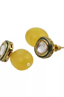 Yellow
 diamond earrings