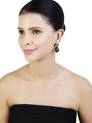 Green
 diamond earrings 1