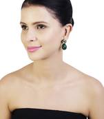 Green
 diamond earrings