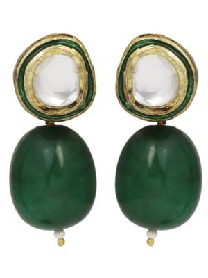 Green
 diamond earrings 2