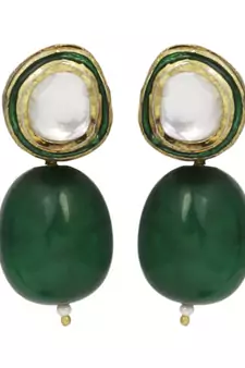 Green
 diamond earrings