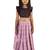 Kids Maroon Blouse And Pink Lehenga Choli
