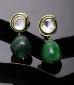 Green
 diamond earrings