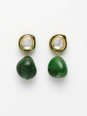 Green
 diamond earrings 2