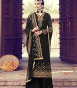 Black Embroidered Georgette Salwar