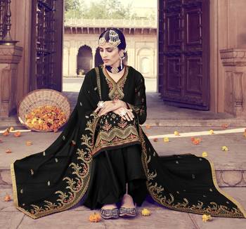 Black Embroidered Georgette Salwar 2