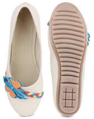 Beige Beautiful synthetic material bellies for women  5