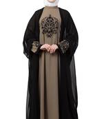 Women Double Layered Embroiderydubai Abaya